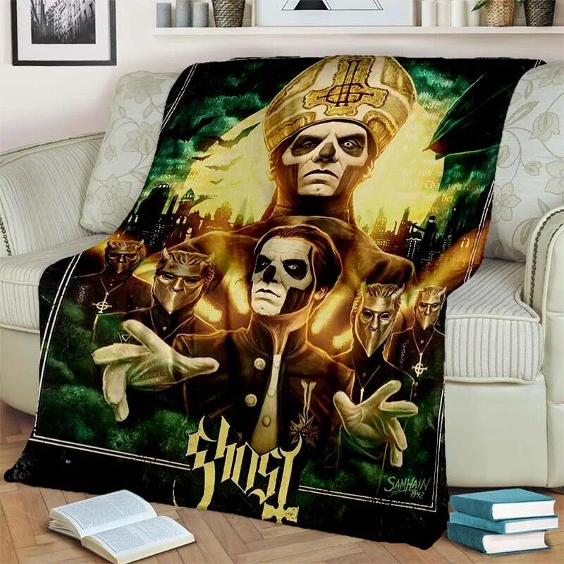 3D Ghost Band Cartoon Flannel Blanket Fashion Warm Lightweight Living Room Bedroom Sofa Bed For Picnic Blanket