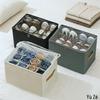 Yuzhe Transparent Foldable Shoe Storage Box with Compartments and Lid for Shoes and Sundries