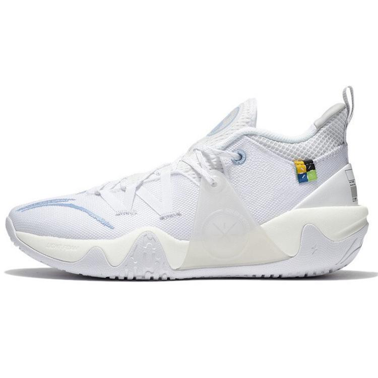 

Li Ning Textile, Synthetic Leather, TPU Slip Resistant Abrasion Resistant Support Low top Basketball Shoes Men s White ABPS007-2 43.5
