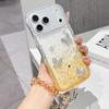 Star diamond Epoxy is suitable for Apple 15PROMAX mobile phone case love glitter with pearl rhinestone butterfly 14Pro.