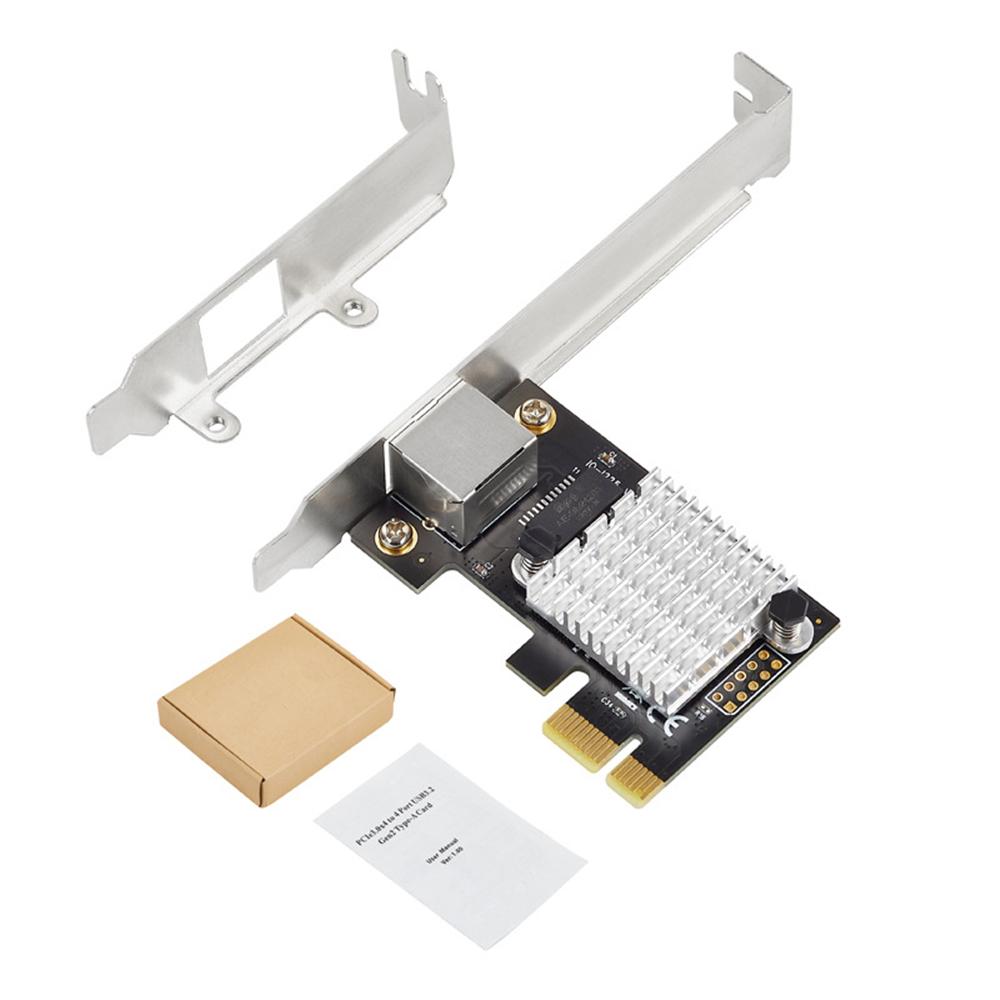 PCI Express 2.5G Gigabit Etherent Network Lan Card 2500Mbps I225 Chips 1-Port