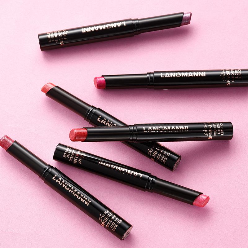 Ten Color Pearl Lipstick Rotating Oblique Design Lipstick Single Set Moisturizing Nude Sexy Lip Glaze Matte Mist Top Non-stick Cup Velvet Lip Gloss