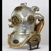 Copper Brass Boston Diving Helmet US Navy Helium Desco Diving Marine Suits Helmet With Base