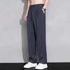 Size Mens Loose Straight Leg Dress Pants Solid Color Thin Trousers