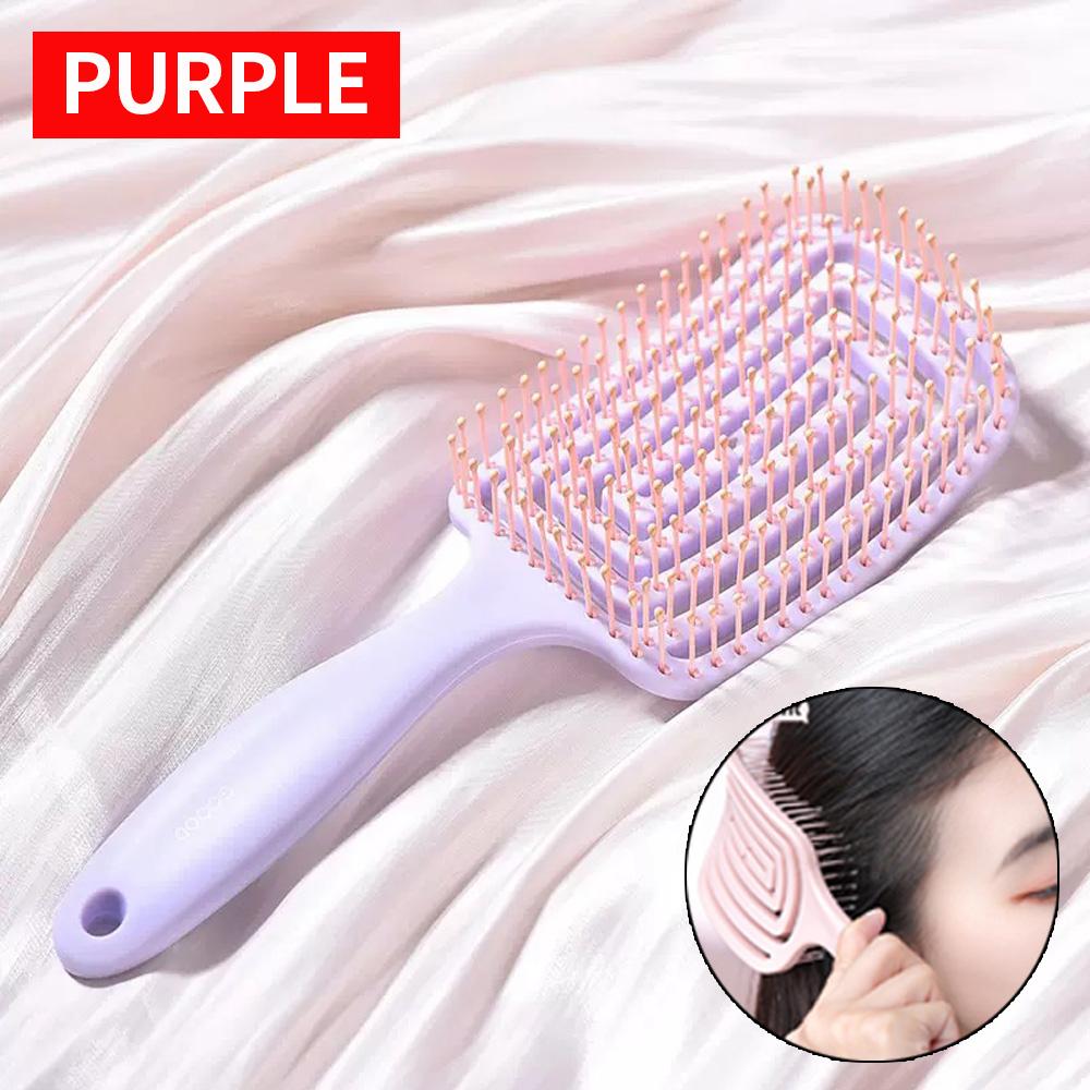 

1 female hollow massage comb with hollow design for both dry and wet use, suitable for women s styling