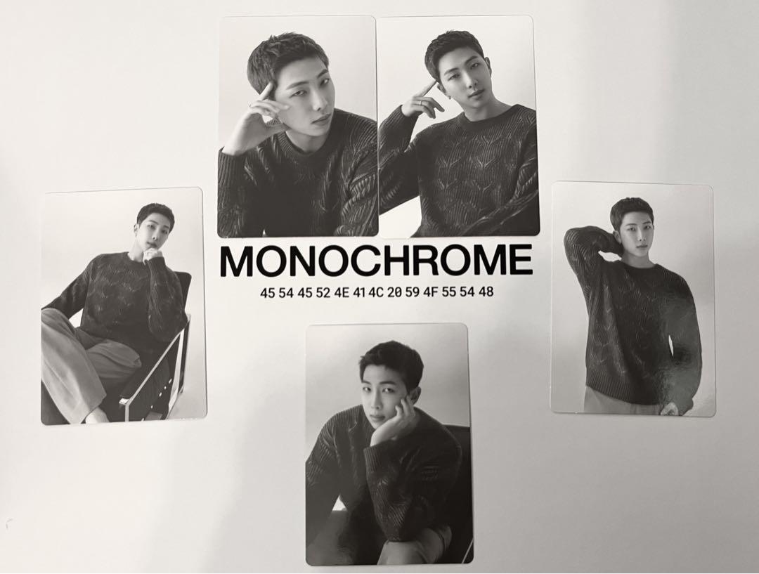 

[USED] BTS MONOCHROME Mini Photo Cards RM Namjoon Nam 5 pieces