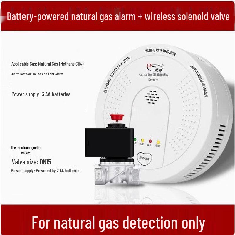 Lieve Battery-Powered Natural Gas Detector with Auto Shut-off