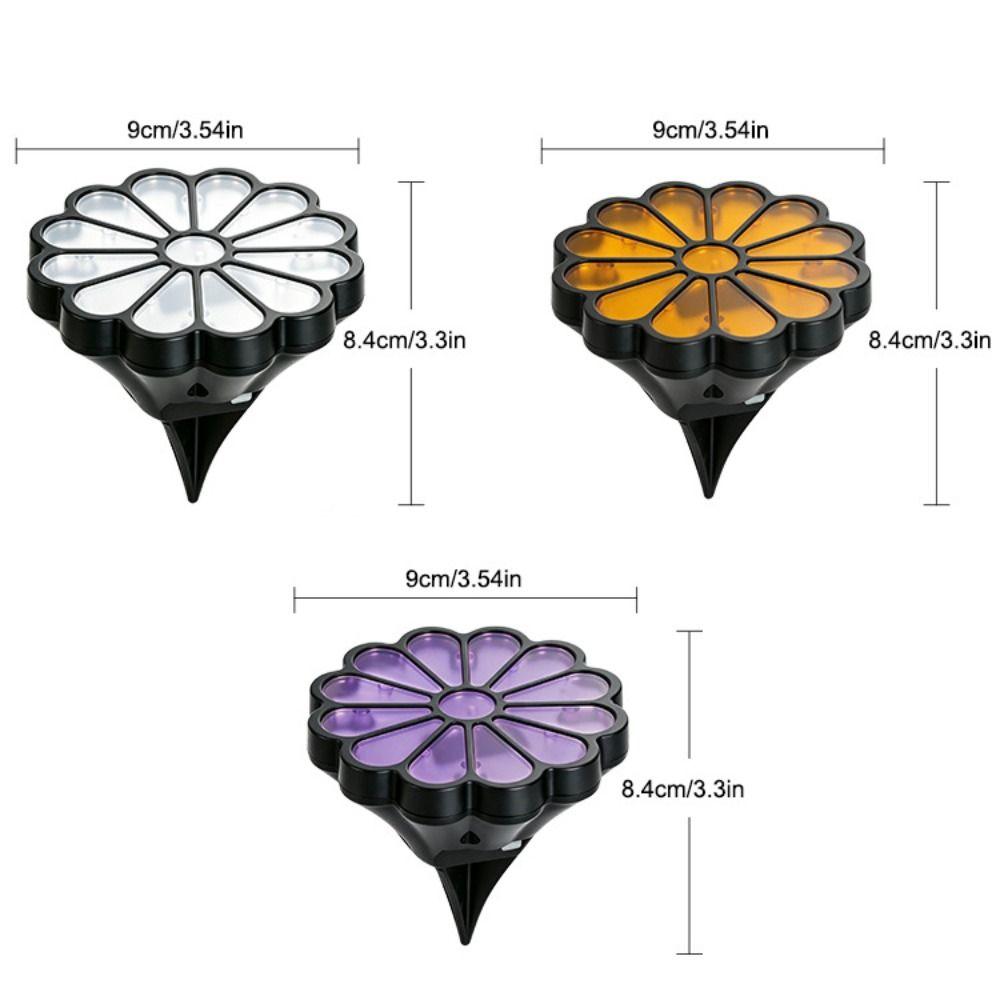 Waterproof Solar Flower Lights Petal Shape Solar Lawn Lights Ornament Buried Solar Lights Yard