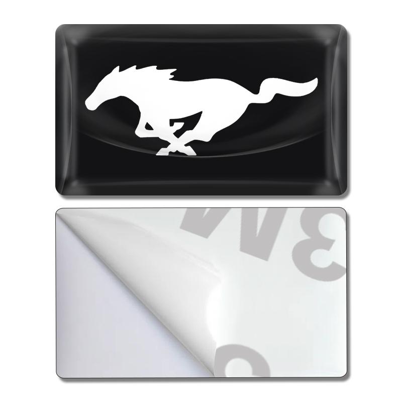 5/10Pcs Carbon Fiber Steering Wheel Car Logo Emblem 3D Stickers For Ford Raptor Fiesta Focus 2 3 4 Mondeo Ecosport Mustang Fusion
