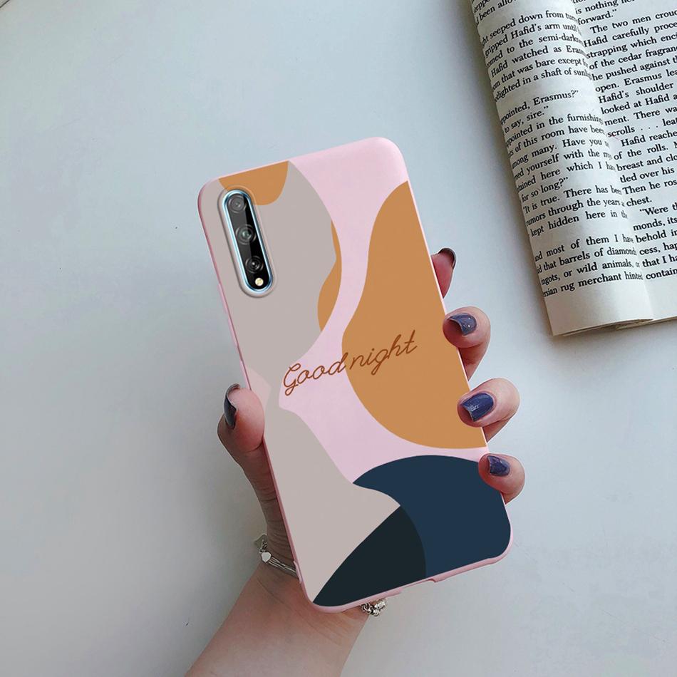 Silicone Phone Case For Huawei Y8P Y9 Prime 2019 Back Cover Cute Cat Cartoon Flower Housing Fundas For Huawei Y8P Y9Prime Cases