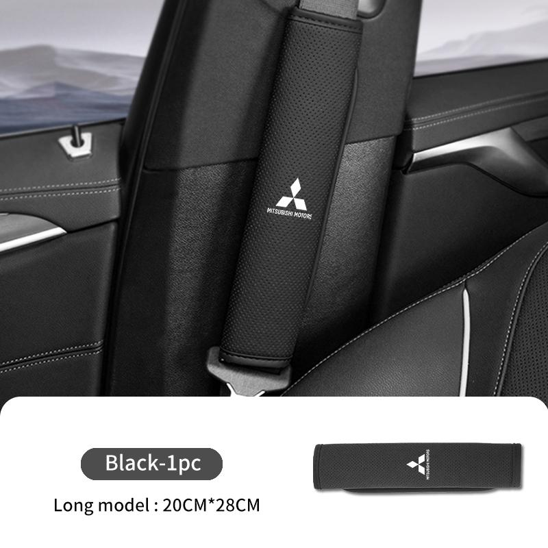 For Mitsubishi Car Leather Safety Belt Shoulder Protector Cover Padding Outlander Lancer L200 ASX Pajero Grandis Eclipse