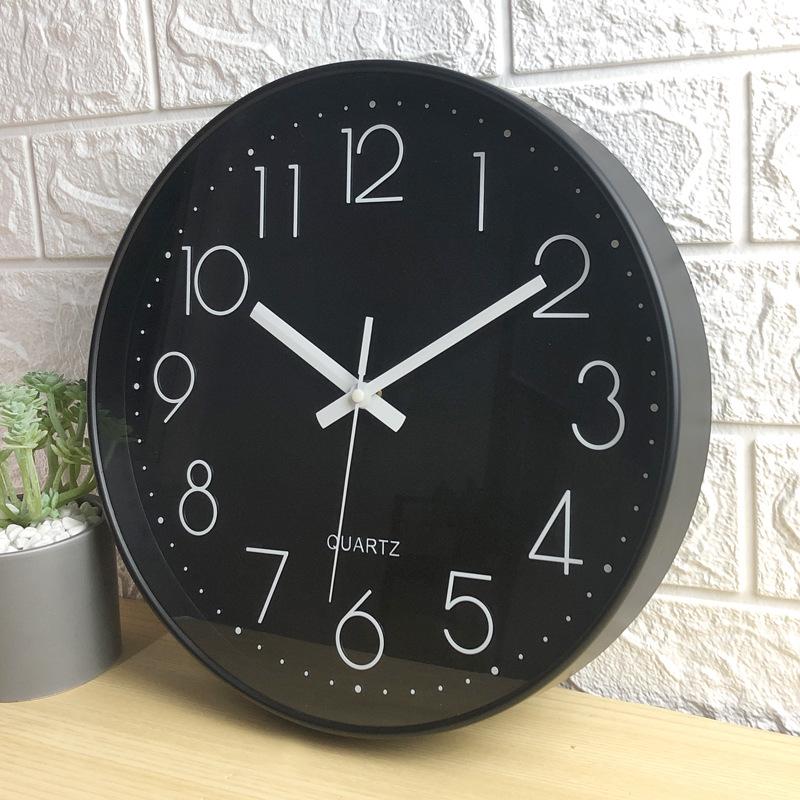30cm Quartz Silent Wall Clock for Living Room - Creative, Wall-Mounted Design