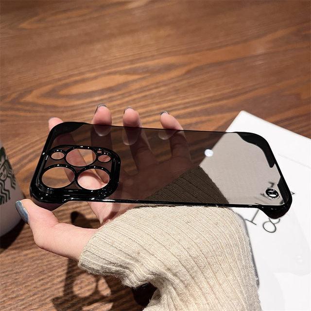 

Ультратонкий безрамочный прозрачный чехол для телефона Iphone 14pro Max 13 12 11 Pro Max 14plus с прозрачным покрытием, жесткий противоударный чехол для ПК For iPhone 14