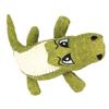 Pet Teething Plush Toy Soft Funny Cute Cartoon Animal Shaped Stuffed Dog Chew Toy for Home Grass Green