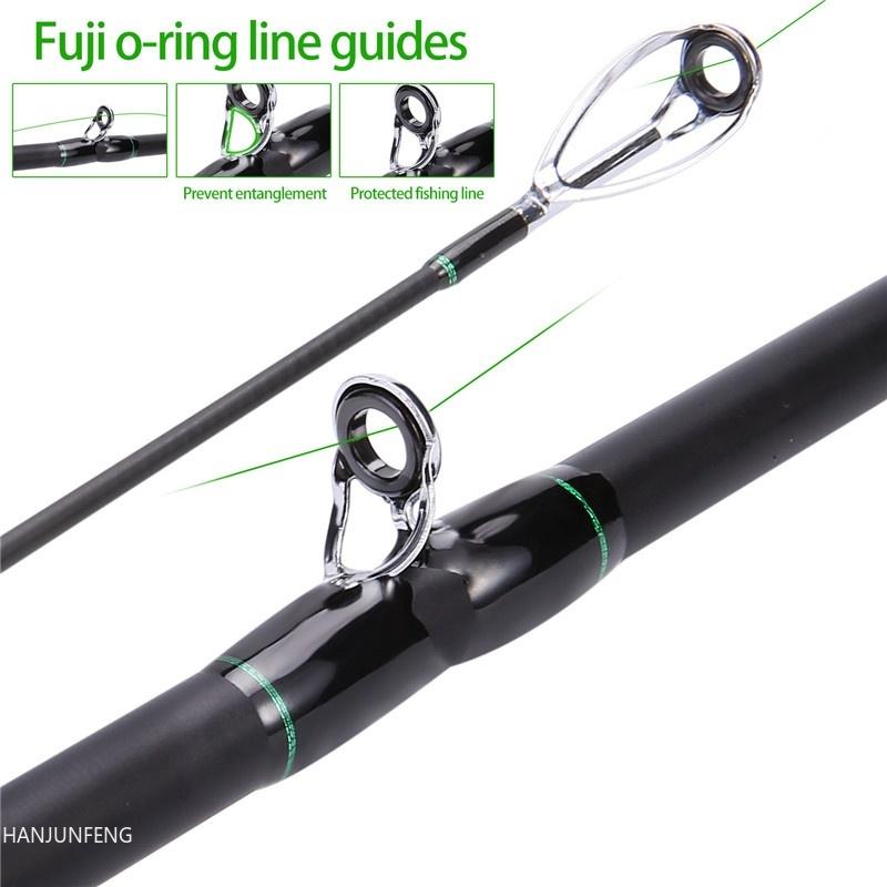 Fishing Rod 2.1M 2.4M Casting Rod Spinning Rod Portable Ultralight Fishing Pole Travel Fishing Pole