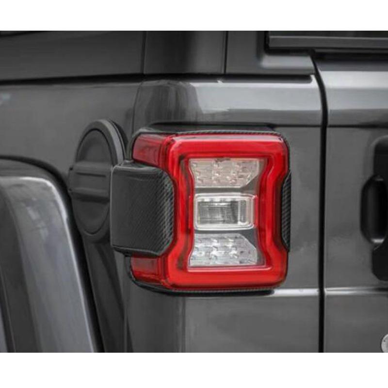 Car Styling Cover Detector ABS Chrome Trim Back Tail Rear Light Lamp Frame Stick For Jeep Wrangler JL 2018