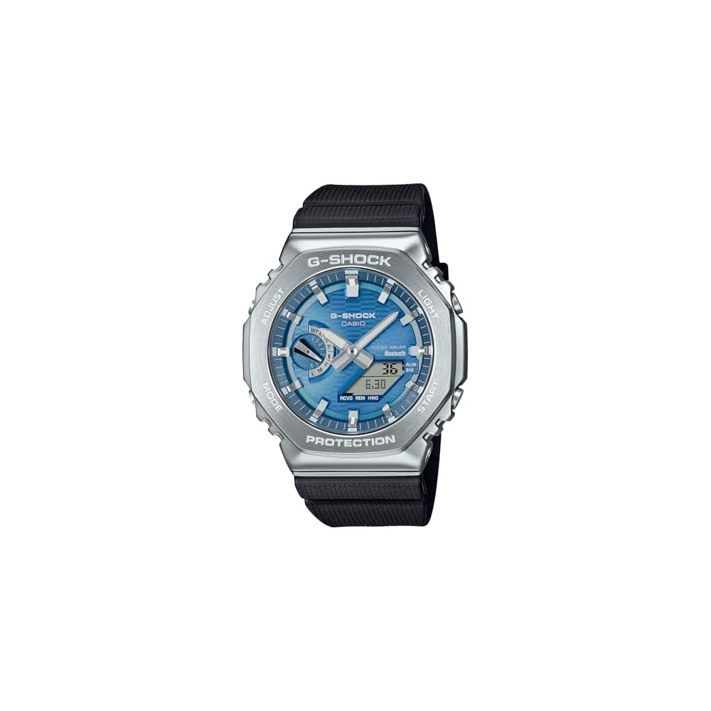 Мужские часы Casio G-Shock GBM-2100A-2BJF с Bluetooth, металлическим покрытием, Tough Solar, синие