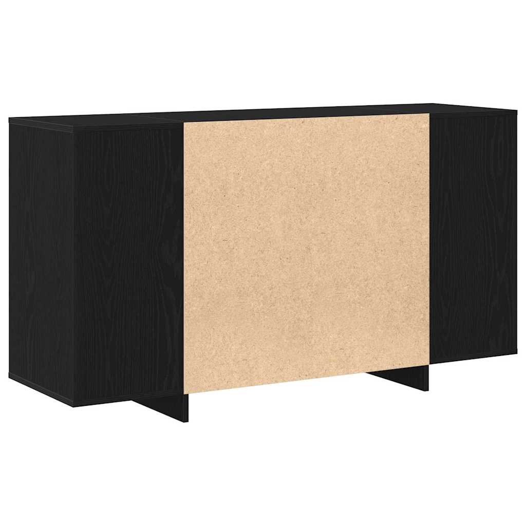 Sideboard in Black Oak Look 135 x 41 x 75 cm Engineered Wood