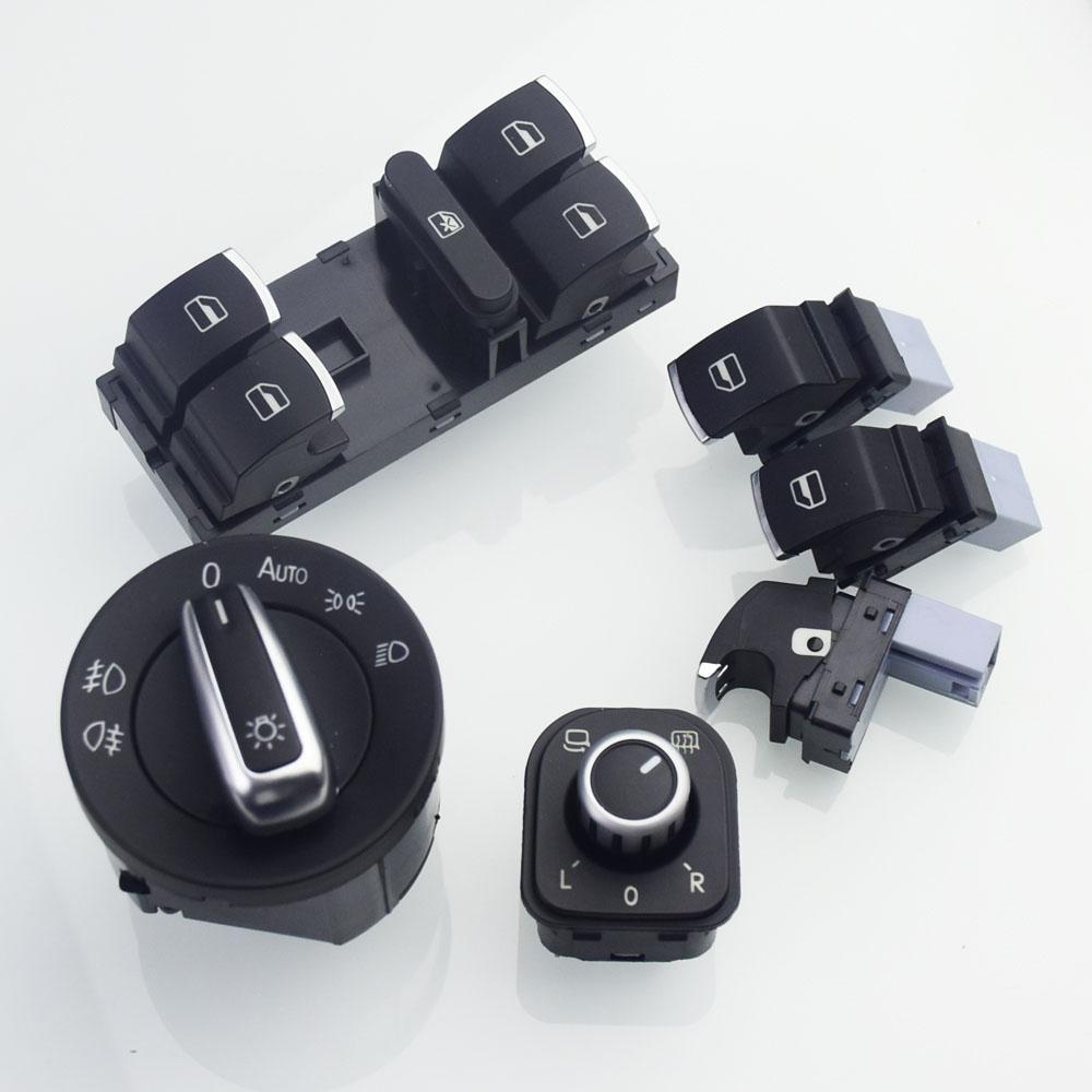 Chrome European Headlight Switch For VW Golf 5 6 GTI Mk5 Mk6 Jetta 5 6 Passat B6 Touran Tiguan for SEAT ALHAMBRA 5ND941431A