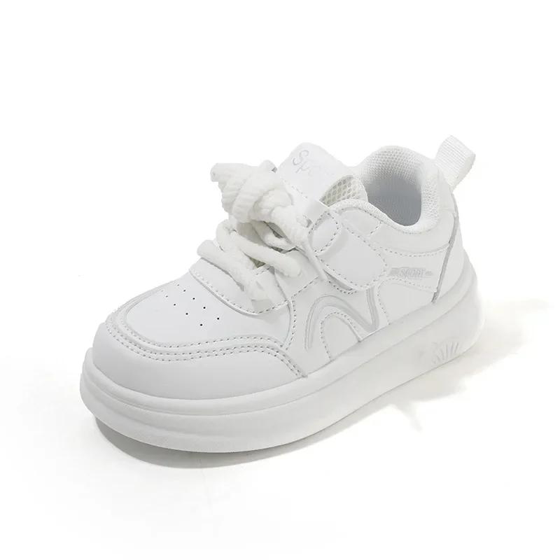

Children s Shoe for Girl New Solid White Sports Shoes for Boy Causal Fashion Versatile Kids School Running Sneakers Non-slip 37