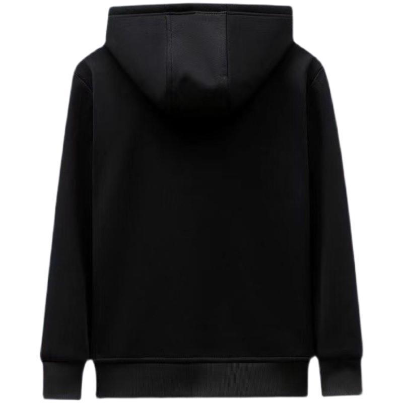 Men's Warm Fleece-Lined Hooded Cardigan Sweatshirt - Cotton, Sports Casual, Loose Fit