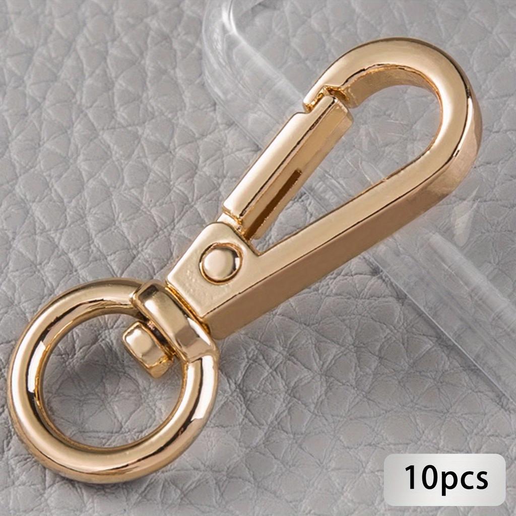 10Pcs Swivel Lobster Clasps, Classic Swivel Trigger Snap Hooks, Push Gate Snap Hook Bag Clips for Lanyard DIY Outdoor Keychain