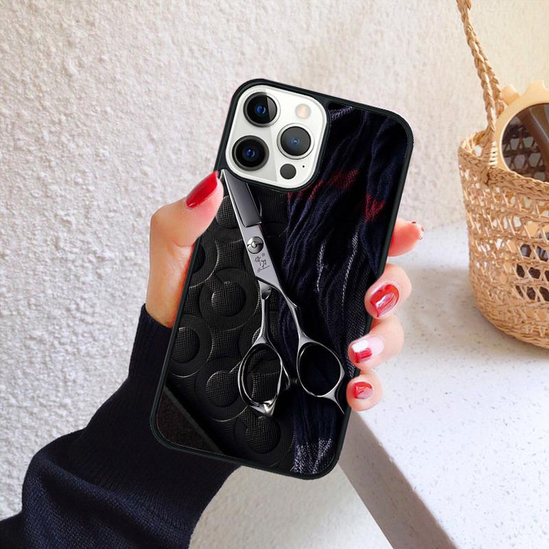 Barber Scissors Hairstylist Salon Phone Case for iPhone 17 Air 16 Coque 15 14 12 13 PLUS 11 PRO MAX Back Cover Fundas Shell