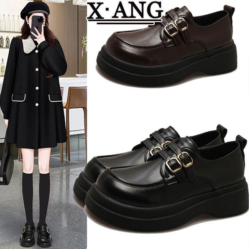 Single shoes college style thick-soled Mary Jane women's shoes spring new leather small leather shoes