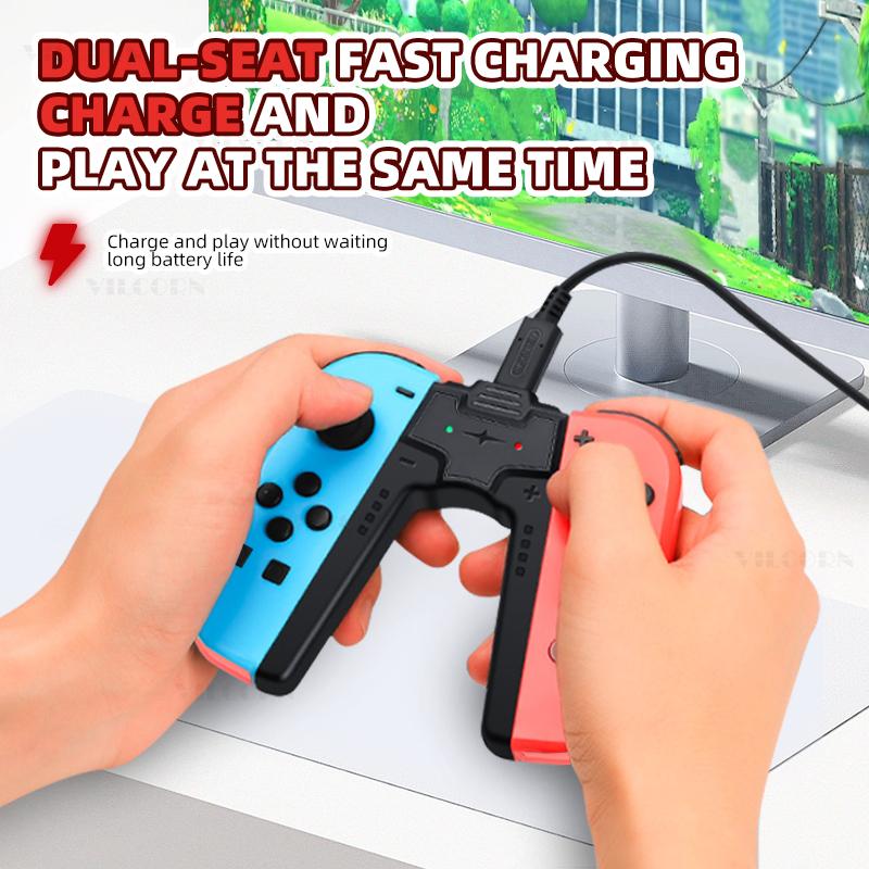 Joy RGB LED 5.2 BT Switch L/R Joypad For N Switch/Oled/Lite Wireless Gamepad With Grip For PC Yuzu 3D Dual Vibration Joystick