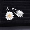 Women Brooch Sparkling Rhinestones Chrysanthemum Shape Lapel Pin Suits Coats Bags Scarves Badge Versatile Accessory