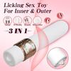 C310 Lippenstift Klitoris Vibrator & Zunge Leckendes Doppelkopf Massagegerät