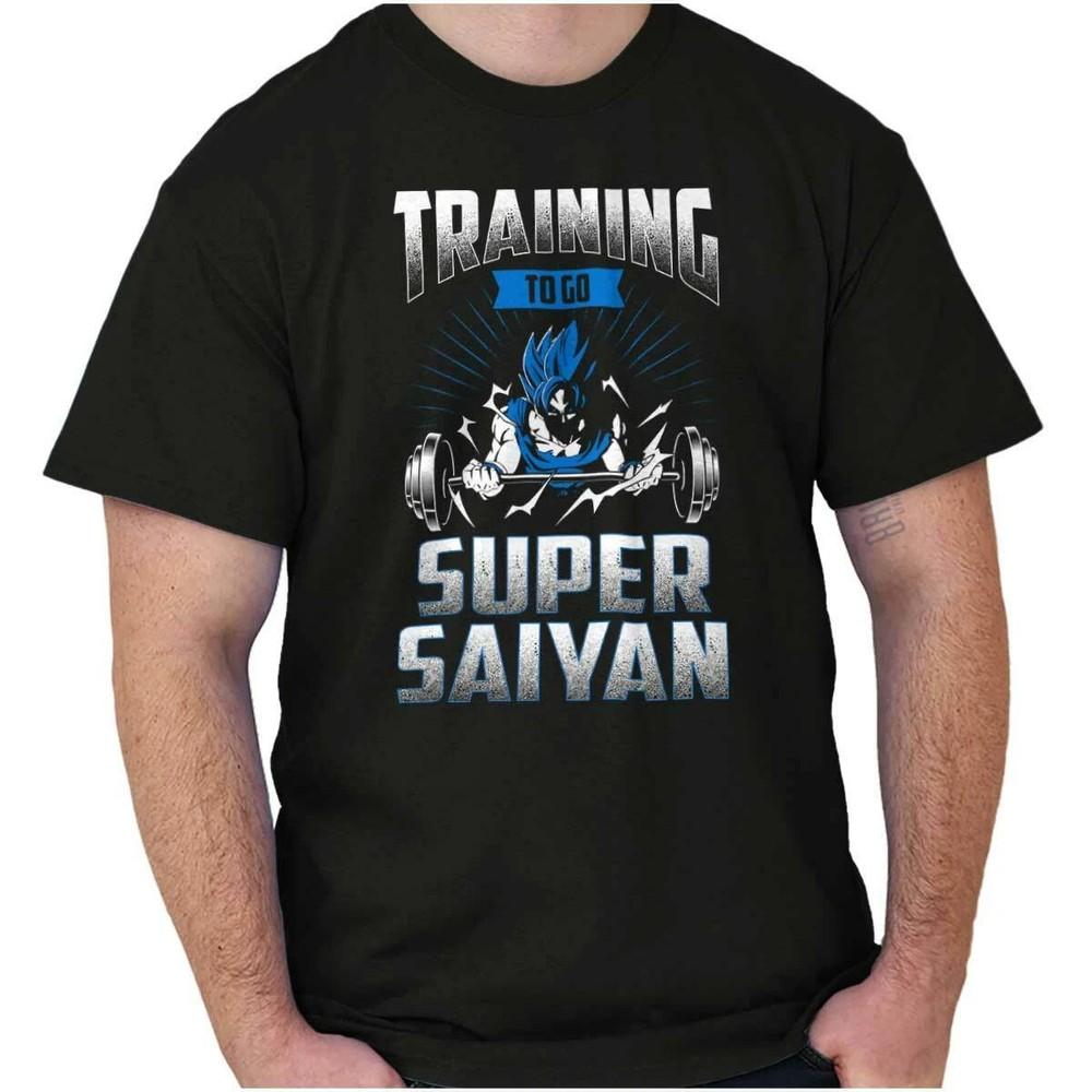 

dragon ball anime t shirt,Goku, Gym Motivation , super sayan blue lot 2XL