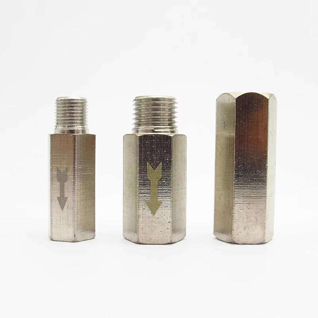Nickel Plated Male Female thread 1/8" 1/4" 3/8" 1/2" Gas One Way Valve Air Brass Valve Pneumatic Check Valve Hexagonal Copper