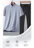 Men's Summer Cool Set: Short Sleeve T-shirt & Breathable Long Pants