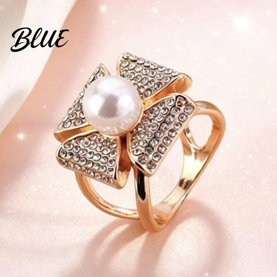 Luxury Scarf Ring Accessory Rhinestone Geometric Ring Sparkling Elegant Faux Pearl Holder Women Decorative Wrap Holder for Neckerchiefs Scarves