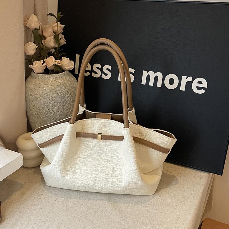 Portable Vegetable Basket Children's Bag New Simple Contrasting Color Wing Bag Large Capacity Shoulder Bag