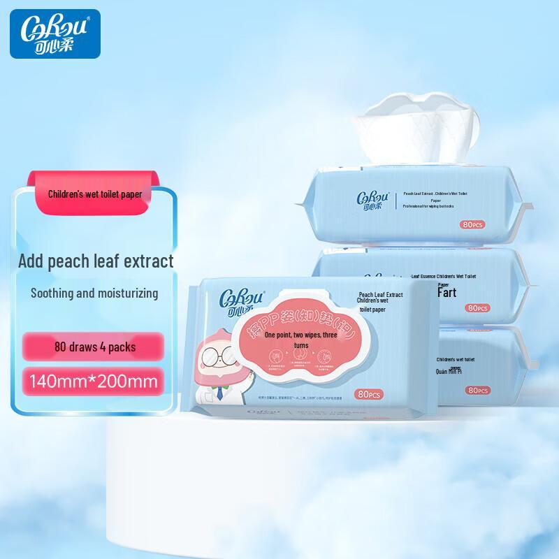 COROU Peach Leaf Wet Toilet Paper
