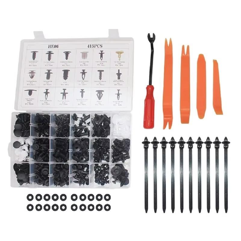 

Пластиковые зажимы для автомобилей, 800 шт. Комплект для ремонта бампера автомобиля, упакованный в коробку, набор универсальных зажимов, 24 вида пластиковых зажимов для автомобиля 30X23X5CM чёрный