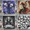 Halloween Gothic Skull Shower Funny Black Rose Bones Holiday Gift Polyester Bath Curtain Bathroom Decor with XT6