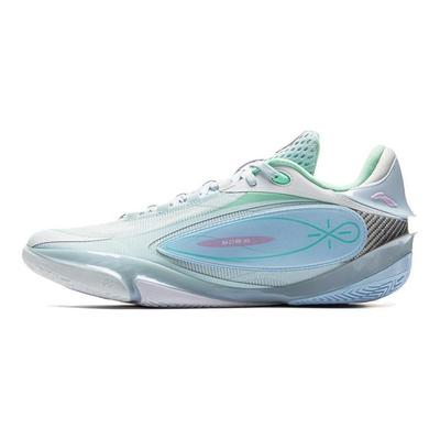 Li Ning Wade 808 5 Ultra Pohodlné Módne Všestranné Basketbalové Topánky Pánske tenisky Biela Modrá Zelená ABAV015-3