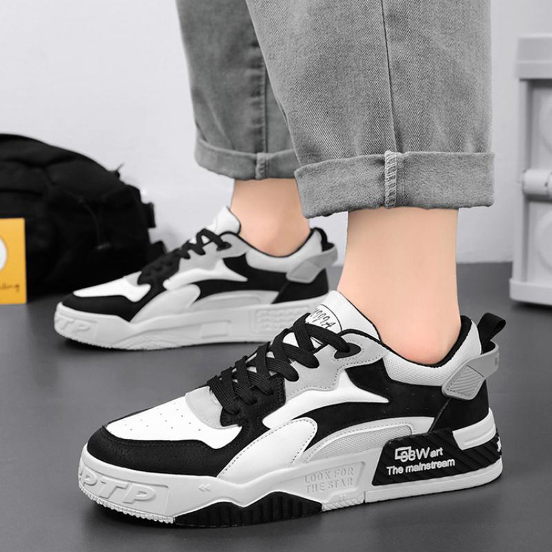 Adidași Noi de Toamnă pentru Bărbați Adidași cu Platformă Confortabili pentru Bărbați Tendință 2024 Pantofi Vulcanizați cu Șireturi Adidași Casual Albi Zapatillas