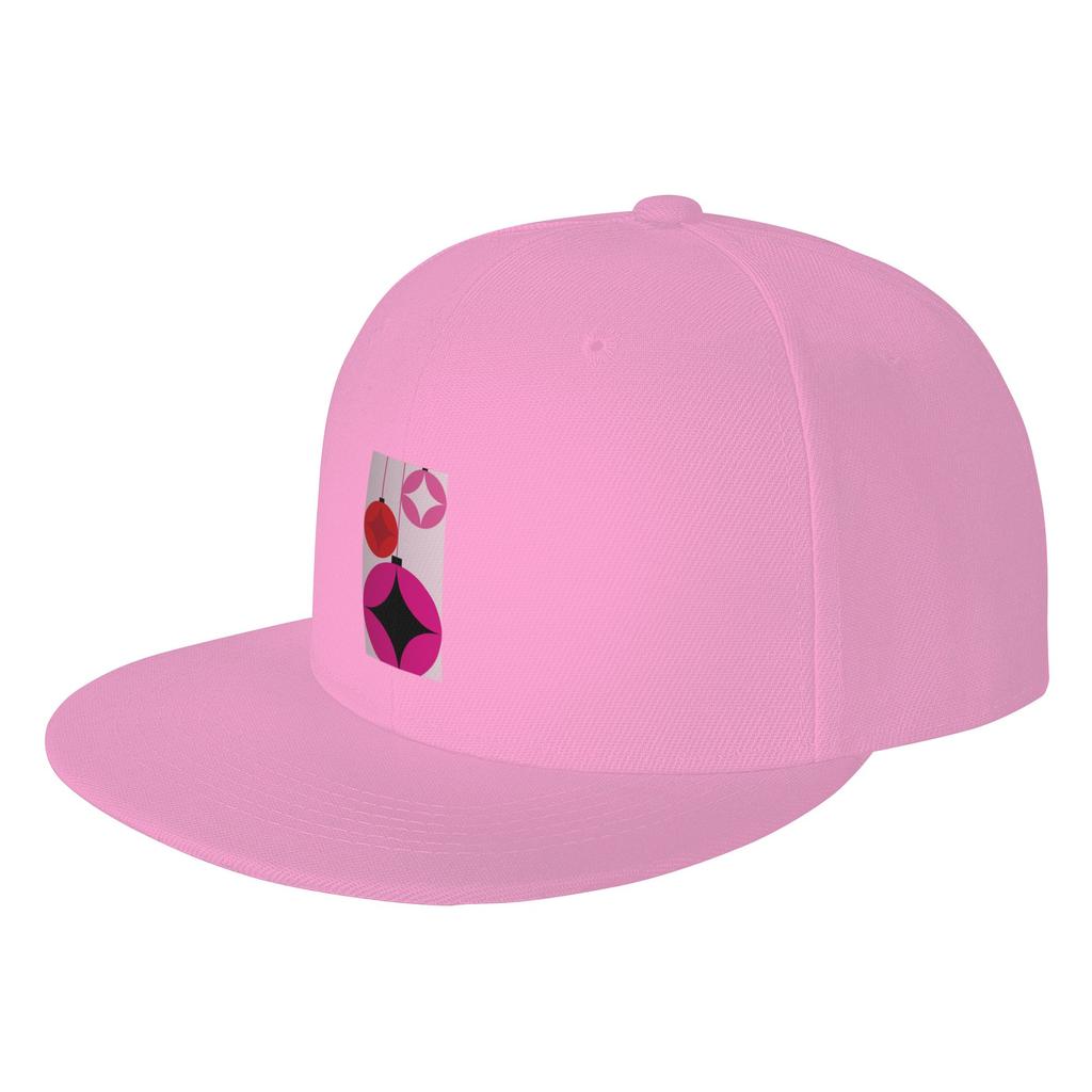 Fashion Christmas Baubles Flat Brim Sun Hat  Suitable For Long Faces Caps