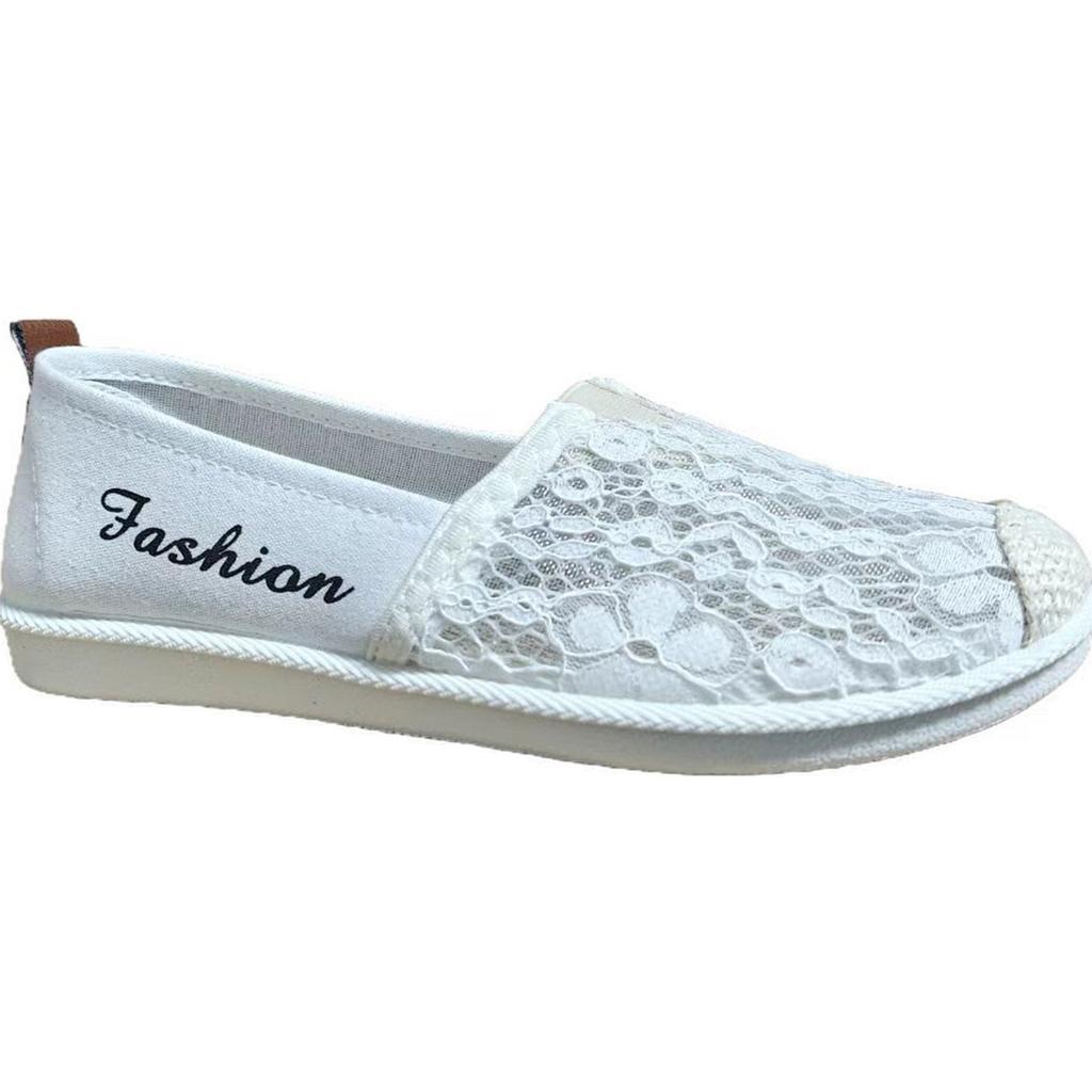 Old Beijing cloth shoes women's mesh shoes summer breathable hollow soft sole mother shoes fisherman shoes one pedal flat casual shoes