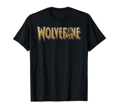 Camiseta Marvel X-Men Wolverine Letra Grande no Peito