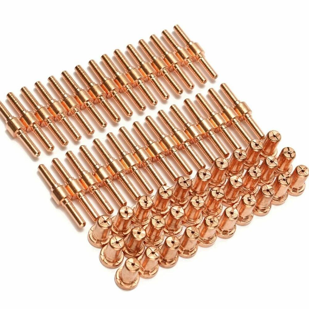 Electrode Nozzle For PT31 Long Electrode Tip Welding Accessories 40A 60pcs For PT-31 Cutting Torch New Practical