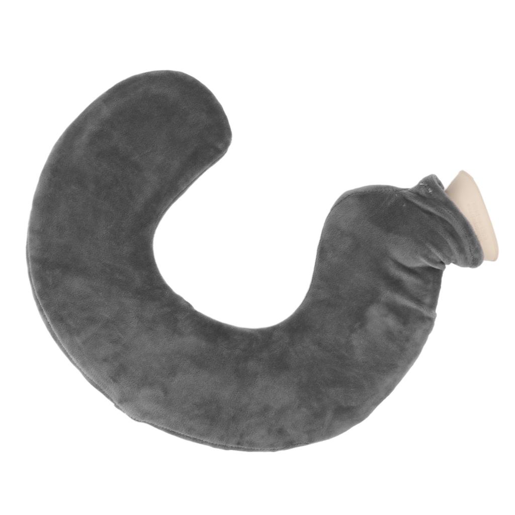 U Shaped Hot Water Bottle Warm Neck Soft Rubber Hot Water Bag with Detachable Cloth Cover