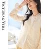 Women's Ruffle Embroidered Long-Sleeve Blouse
