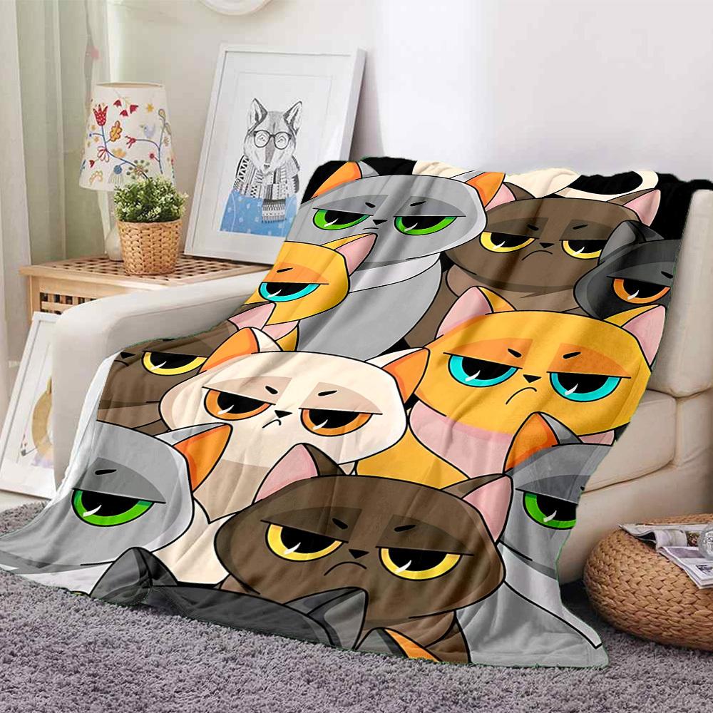 1pc Cat, Cartoon Blanket Warm,Perfect for Camping And Travel, Making It a Great Gift for Any Season yy250904171
