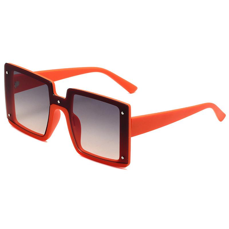 

European And American Style Large Frame Sunglasses Personalized Hip-Hop Style Street Shooting Uv Protection Sunglasses 1009 помаранчевий