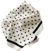 Black and white temperament polka dot versatile mulberry silk scarf women's satin silk 71 square scarf spring and summer scarf silk scarf